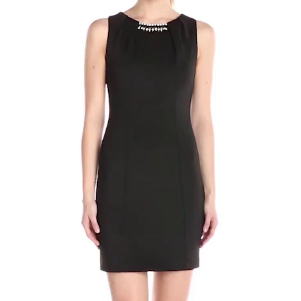 Jessica Simpson Embellished Sleeveless Black Dress